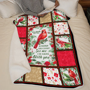Cardinals Appear When Angels Are Near - Memorial Personalized Custom Blanket - Christmas Gift, Sympathy Gift For Family Members