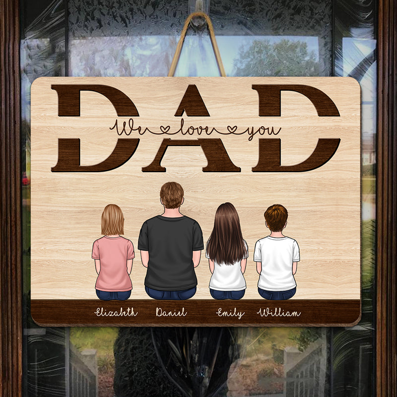 Mon super papa - Panneau rectangulaire personnalisé en bois pour décoration d'intérieur - Cadeau de pendaison de crémaillère pour papa