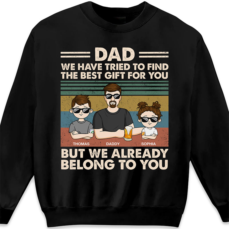 C'est génial, grand-père appartient à - T-shirt unisexe personnalisé, sweat à capuche, sweat-shirt - Cadeau pour papa, grand-père