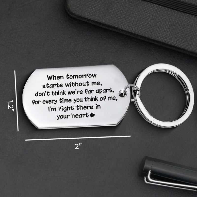 Pour chaque fois que tu penses à moi, je suis là dans ton cœur - Porte-clés personnalisé