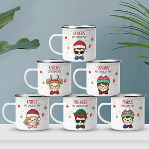 En attendant la neige et les lueurs des fêtes – Tasse à chocolat chaud personnalisée pour enfants, cadeau de Noël pour enfants et membres de la famille