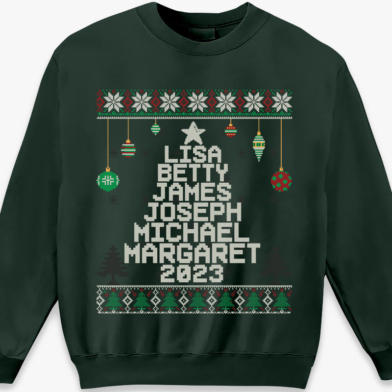 Mon sapin de Noël, mon amour - T-shirt unisexe personnalisé, sweat à capuche, sweat-shirt - Cadeau de Noël pour les membres de la famille