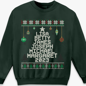 Mon sapin de Noël, mon amour - T-shirt unisexe personnalisé, sweat à capuche, sweat-shirt - Cadeau de Noël pour les membres de la famille