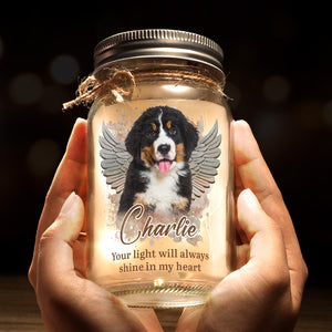 Photo personnalisée « Si l'amour avait pu vous sauver » - Lampe commémorative personnalisée en pot Mason - Cadeau de condoléances pour les propriétaires et les amoureux des animaux