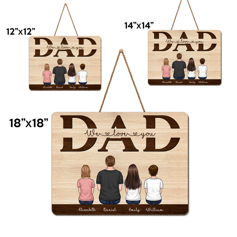 Mon super papa - Panneau rectangulaire personnalisé en bois pour décoration d'intérieur - Cadeau de pendaison de crémaillère pour papa