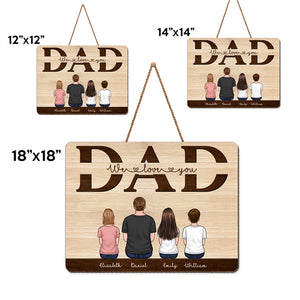 Mon super papa - Panneau rectangulaire personnalisé en bois pour décoration d'intérieur - Cadeau de pendaison de crémaillère pour papa