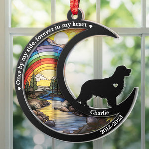 Tu me manqueras pour le reste de ma vie - Ornement attrape-soleil personnalisé commémoratif - Forme unique en acrylique - Cadeau de condoléances pour les propriétaires d'animaux de compagnie et les amoureux des animaux