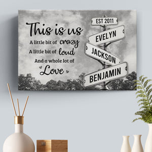 C'est nous, plein d'amour - Toile horizontale personnalisée pour la famille - Cadeau pour les membres de la famille