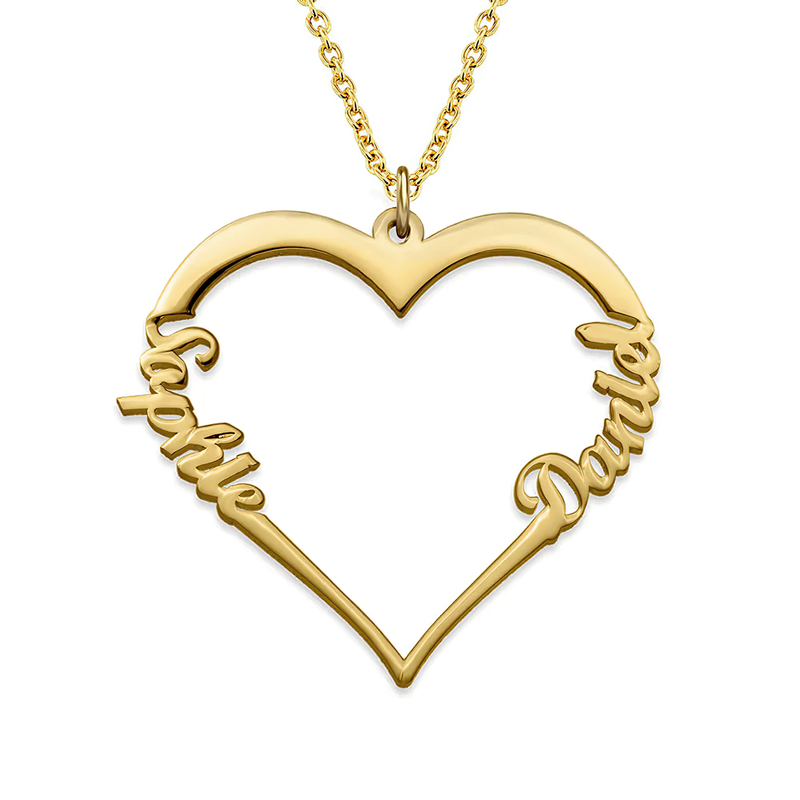 Tu es mon amour, mon tout - Collier personnalisé en forme de cœur minimaliste avec nom en forme de texte - Cadeau d'anniversaire pour femme, anniversaire, fiançailles, mariage, cadeau de mariage