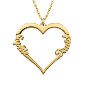 Tu es mon amour, mon tout - Collier personnalisé en forme de cœur minimaliste avec nom en forme de texte - Cadeau d'anniversaire pour femme, anniversaire, fiançailles, mariage, cadeau de mariage
