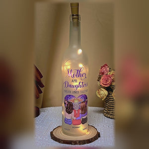 Aucun lien n'est plus fort que le nôtre - Lampe bouteille personnalisée pour famille - Fête des Mères, cadeau pour maman, fille, fils