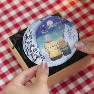 L'amour d'une grand-mère est éternel - Décoration familiale personnalisée - Forme personnalisée en acrylique - Cadeau de Noël pour grand-mère et petits-enfants