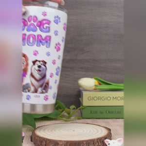 Amis à fourrure, cœur plein – Gobelet personnalisé avec effet gonflable 3D imprimé pour chien et chat – Cadeau pour propriétaires et amoureux des animaux
