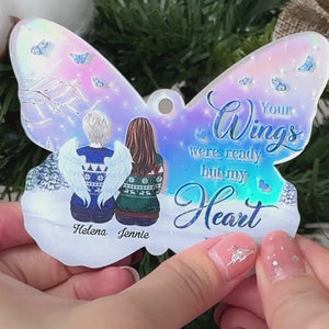 La mélodie de votre mémoire persiste - Ornement holographique personnalisé commémoratif - Cadeau de condoléances, cadeau de Noël pour les membres de la famille