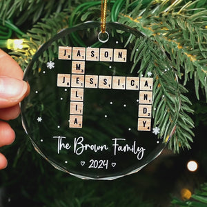 Sending Love And Comfort During This Time - Family Personalized Custom Circle Glass Ornament - Christmas Gift For Family Members
