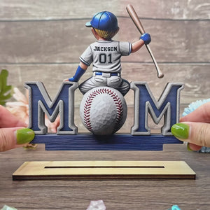 Great Players Are Raised By Even Greater Moms - Family Personalized Custom Shaped 2-Layered Wooden Plaque With Flat Stand - Mother's Day, House Warming Gift For Mom, Sport Lovers, Sport Players