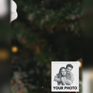 Photo personnalisée « Notre histoire d'amour est mon souvenir préféré » - Ornement personnalisé pour couple - Bois en forme de Benelux - Cadeau de Noël pour mari et femme, anniversaire