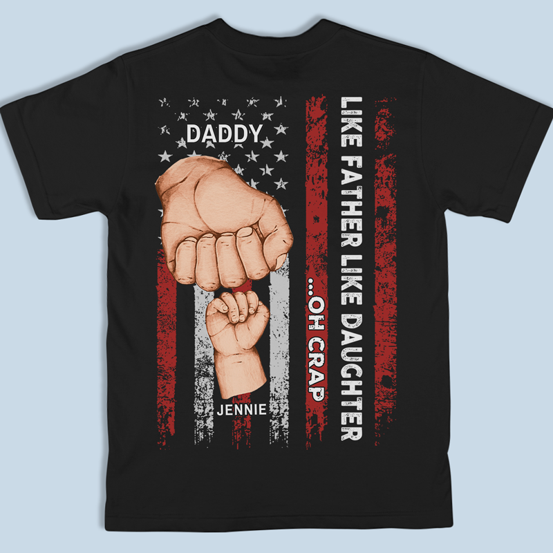 Je suis une autre version de mon père - T-shirt, sweat à capuche, sweat-shirt unisexe personnalisé imprimé au dos - Cadeau de fête des pères, d'anniversaire pour papa