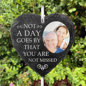 Photo personnalisée dont on se souviendra toujours - Mémorial personnalisé en ardoise et crochet de jardin commémoratif - Cadeau de condoléances pour les membres de la famille