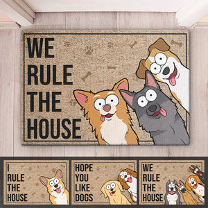Bonjour, j'espère que vous aimez les chiens - Tapis décoratif personnalisé pour chien - Cadeau pour les propriétaires d'animaux et les amoureux des animaux