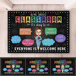 Il est normal de faire des erreurs et de recommencer - Tapis décoratif personnalisé pour enseignant - Cadeau pour enseignant, rentrée scolaire