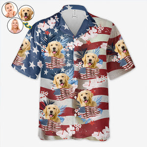 T-shirt hawaïen tropical unisexe personnalisé avec photo « J'ai besoin de vitamines » pour chien et chat, motif patriotique, motif tropical, pour les vacances d'été, pour les propriétaires d'animaux et les amoureux des animaux.