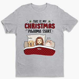 T-shirt « This Is My Christmas Pawjama » - T-shirt unisexe personnalisé pour chien et chat, sweat à capuche, sweat-shirt - Cadeau de Noël pour les propriétaires d'animaux et les amoureux des animaux