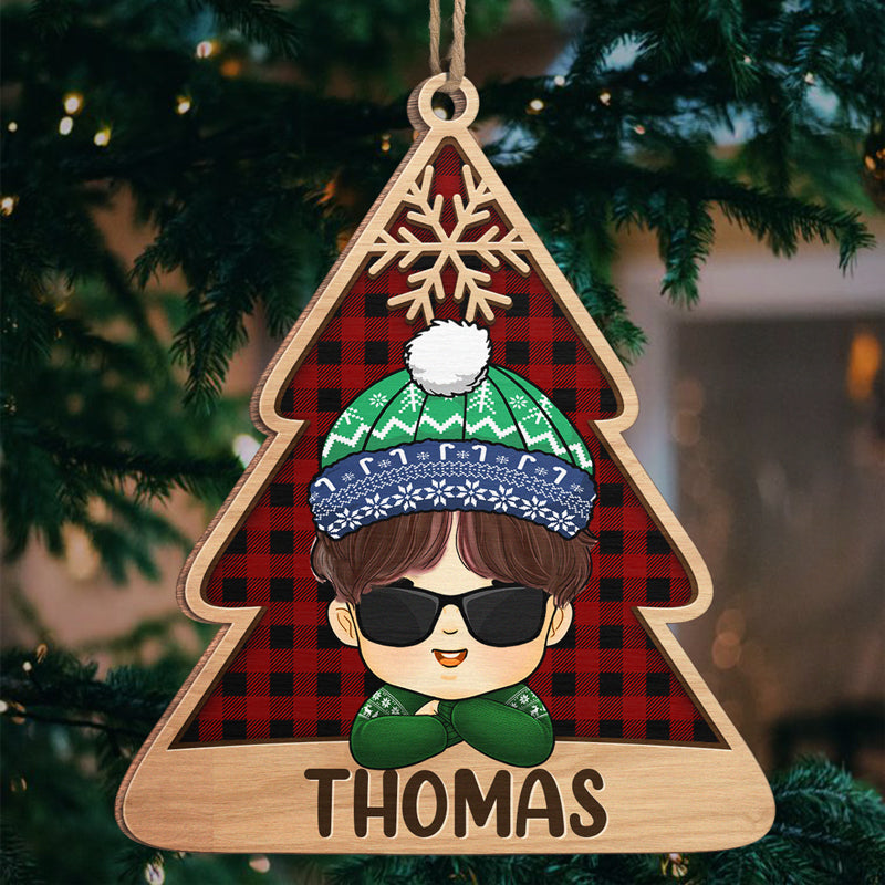 Tout ce que je veux pour Noël, c'est toi - Ornement personnalisé pour la famille - Forme en bois personnalisée - Cadeau de Noël pour les membres de la famille