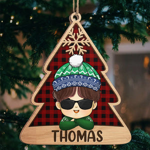 Tout ce que je veux pour Noël, c'est toi - Ornement personnalisé pour la famille - Forme en bois personnalisée - Cadeau de Noël pour les membres de la famille