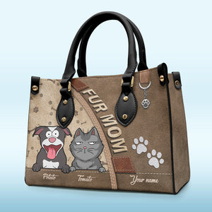 Les chiens les plus mignons du monde - Sac à main en cuir personnalisé pour chien et chat - Cadeau pour propriétaires et amoureux des animaux