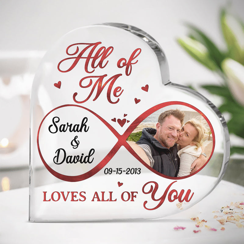 Photo personnalisée Dieu savait que mon cœur avait besoin de toi - Plaque acrylique personnalisée en forme de cœur pour couple - Cadeau pour mari et femme, anniversaire