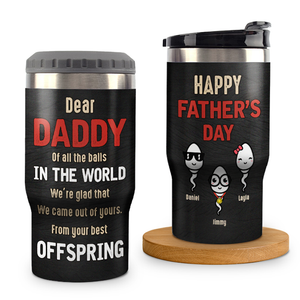 Nous sommes heureux d'avoir réussi votre coup - Glacière personnalisée pour canettes familiales - Cadeau d'anniversaire et de fête des pères pour papa