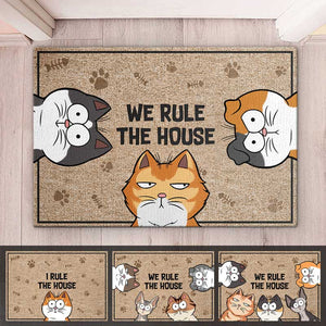 We Rule The House - Cat Personalized Custom Decorative Mat - Gift For Pet Owners, Pet Lovers