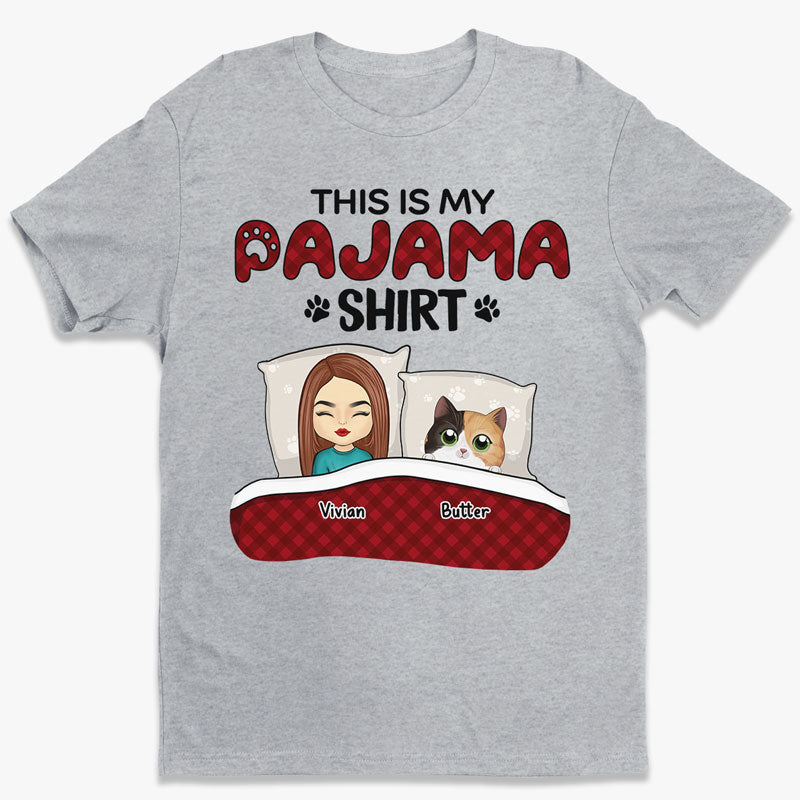 T-shirt unisexe personnalisé « C'est mon pyjama » - Cadeau pour les propriétaires d'animaux et les amoureux des animaux