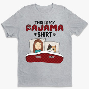 T-shirt unisexe personnalisé « C'est mon pyjama » - Cadeau pour les propriétaires d'animaux et les amoureux des animaux