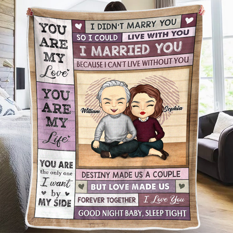 L'amour de ma vie - Couverture personnalisée pour couple - Cadeau pour mari et femme, anniversaire