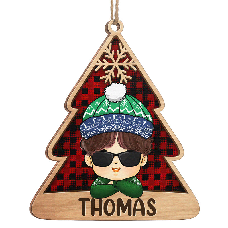 Tout ce que je veux pour Noël, c'est toi - Ornement personnalisé pour la famille - Forme en bois personnalisée - Cadeau de Noël pour les membres de la famille