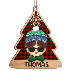 Tout ce que je veux pour Noël, c'est toi - Ornement personnalisé pour la famille - Forme en bois personnalisée - Cadeau de Noël pour les membres de la famille