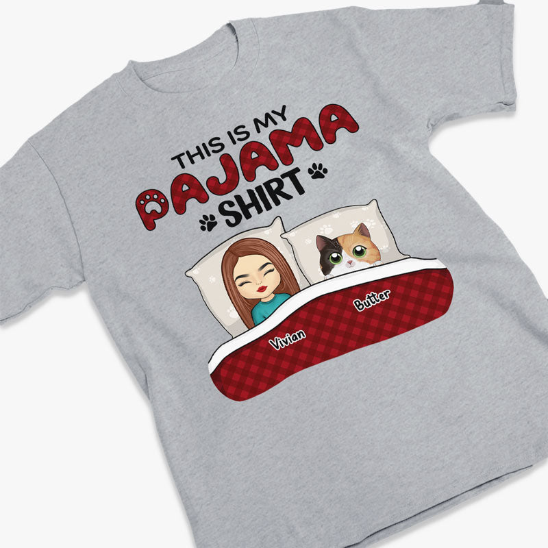 T-shirt unisexe personnalisé « C'est mon pyjama » - Cadeau pour les propriétaires d'animaux et les amoureux des animaux