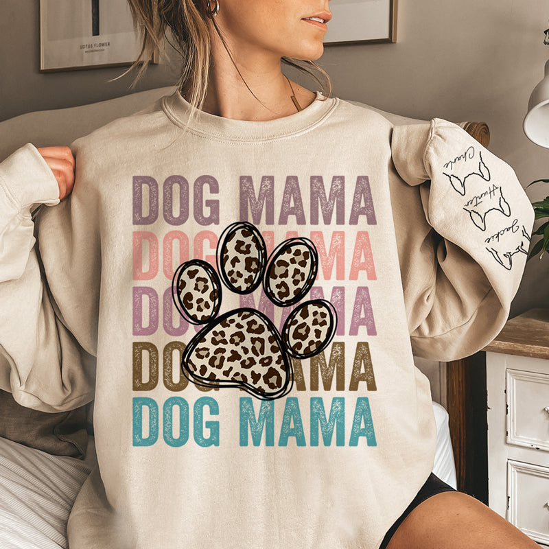 Meilleure maman à fourrure de tous les temps - Sweat-shirt unisexe personnalisé pour chien et chat avec motif sur la manche - Cadeau pour propriétaires et amoureux des animaux