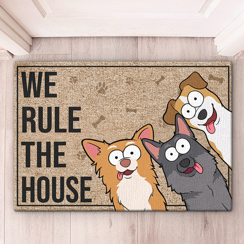 Bonjour, j'espère que vous aimez les chiens - Tapis décoratif personnalisé pour chien - Cadeau pour les propriétaires d'animaux et les amoureux des animaux