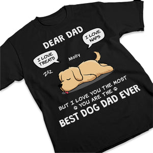 Je t'aime le plus - T-shirt unisexe personnalisé pour chien, sweat à capuche, sweat-shirt - Fête des Pères, cadeau pour les propriétaires d'animaux et les amoureux des animaux