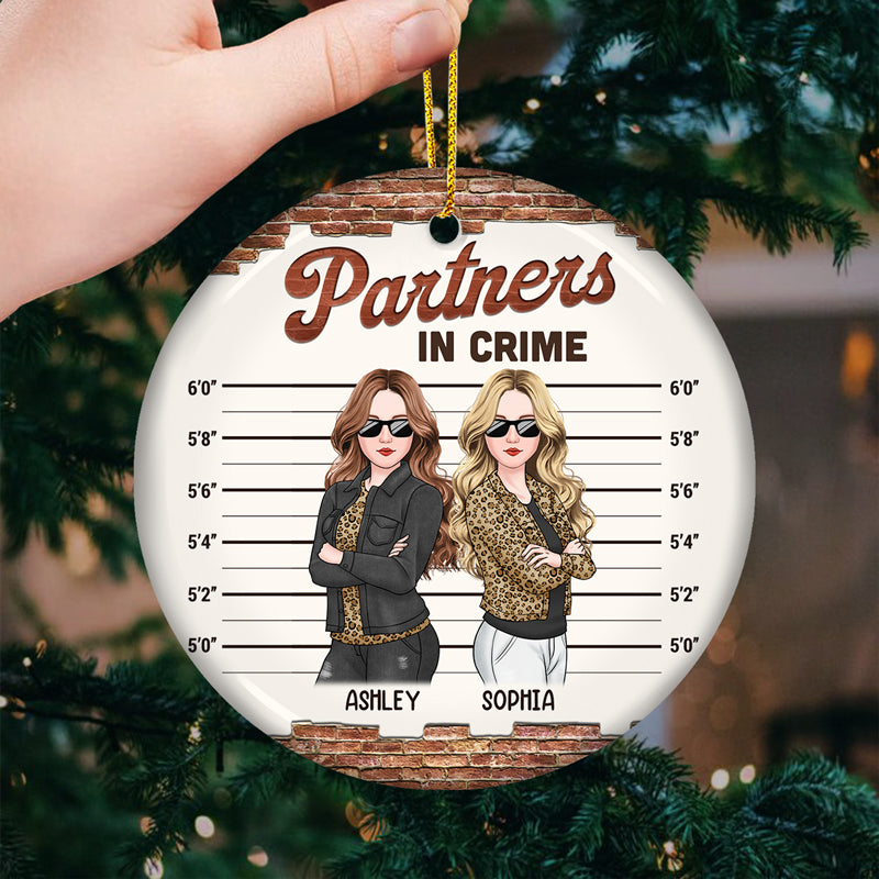 Tu es la meilleure amie de mes sœurs - Décoration personnalisée en céramique ronde - Cadeau de Noël pour les meilleures amies, les meilleures amies et les sœurs