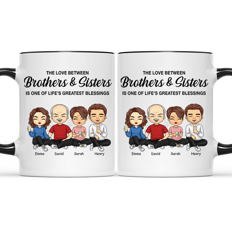 Frères et sœurs : l'une des plus grandes bénédictions de la vie - Tasse personnalisée pour la famille - Cadeau pour frères et sœurs