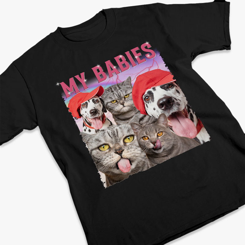 T-shirt, sweat à capuche et sweat-shirt unisexe personnalisé avec photo de bébés en fourrure pour chiens et chats - Cadeau pour propriétaires et amoureux des animaux