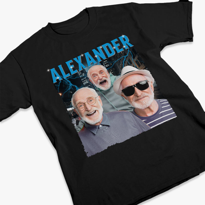 Photo personnalisée « Le meilleur papa du monde » - T-shirt, sweat à capuche et sweat-shirt unisexe personnalisé pour la famille - Cadeau d'anniversaire pour papa