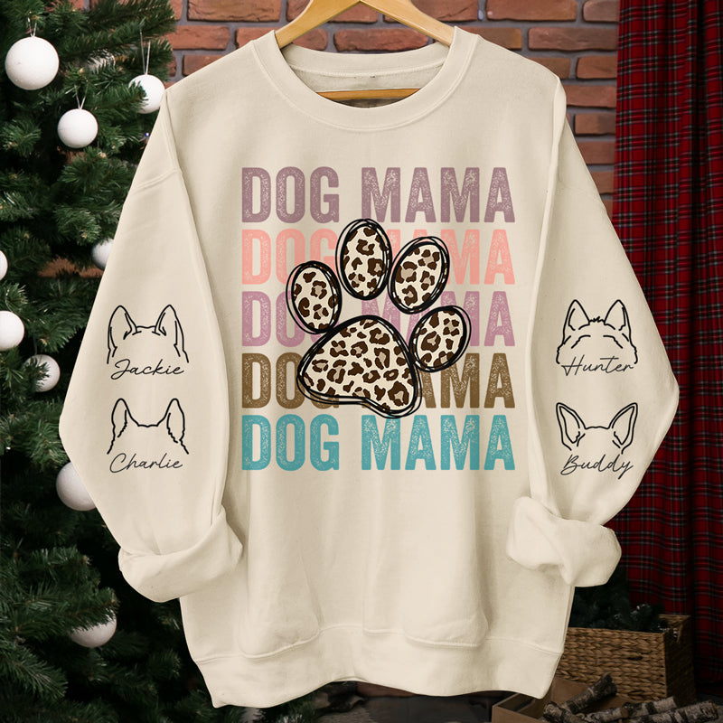 Meilleure maman à fourrure de tous les temps - Sweat-shirt unisexe personnalisé pour chien et chat avec motif sur la manche - Cadeau pour propriétaires et amoureux des animaux