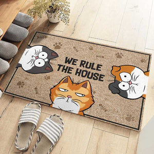 We Rule The House - Cat Personalized Custom Decorative Mat - Gift For Pet Owners, Pet Lovers