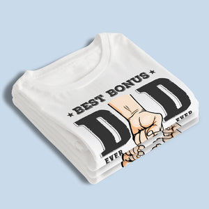 Meilleur papa bonus de tous les temps - T-shirt, sweat à capuche, sweat-shirt unisexe personnalisé pour la famille - Cadeau de fête des pères et d'anniversaire pour papa