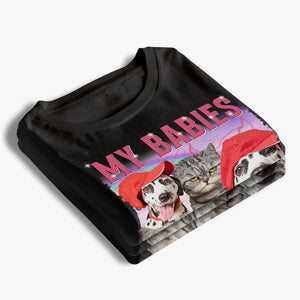 T-shirt, sweat à capuche et sweat-shirt unisexe personnalisé avec photo de bébés en fourrure pour chiens et chats - Cadeau pour propriétaires et amoureux des animaux